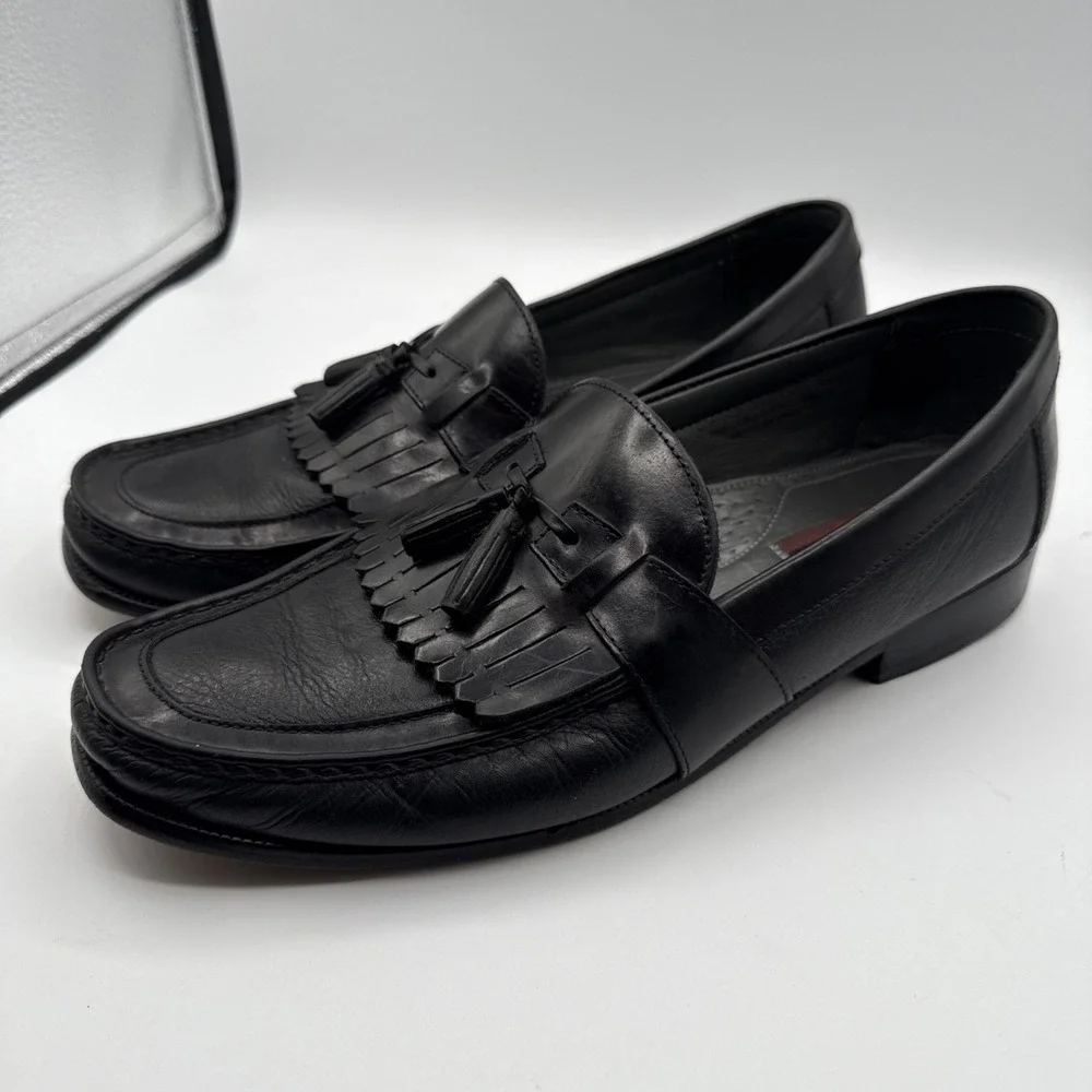 Florsheim 18207 Kiltie Tassel‎ Black Leather Dress Moc Loafers Mens Size 13  B